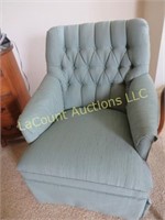 vintage upholstered occasional chair button back