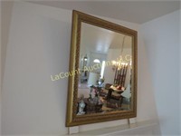 beautiful gold framed mirror 30" x 36" great shape