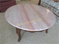 marble top coffee table 36" diameter