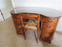 Antique curved jelly bean desk gorgeous w chair