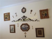 wall of skeleton keys ornate framed prints