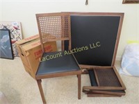 Leg-O-matic table w 4 folding chairs set