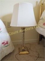 beautiful glass table bedside lamp good condition
