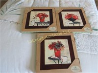 3 ceramic trivets new in packages