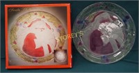 Santa Platter - Glass 13"