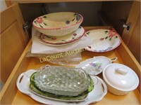assorted plates serving pieces misc bowls
