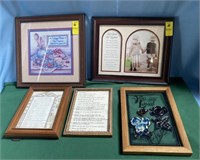 (7) Assorted Framed Prints