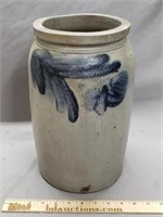 Early Peter Hermann Decorated Stoneware Crock
