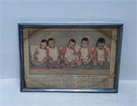 the dionne quintuplets picture in frame