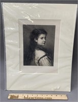 Franz Lemback Signed Portrait Etching