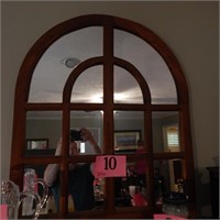 CATHEDRAL WOOD FRAMED MIRROR 25X31