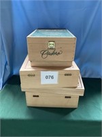 Empty Wooden Wine Boxes