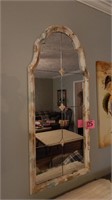 8 PANE DISTRESSED CATHEDRAL MIRROR 21 X 46