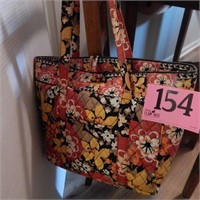 VERA BRADLEY QUILTED TOTE-HANDLES AND CORNERS ARE