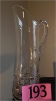 CRYSTAL PITCHER 13.5 IN