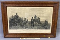 Antique Military Print "The Charge of the 600"