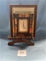 (2) Picture Frames/Wooden Stand