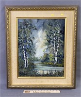 Signed Landscape Oil Painting