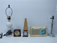 clock, radio, lamp