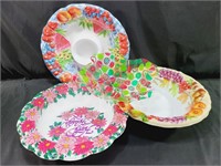 Assorted Holiday Plastic Serving Bowls