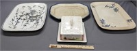 Antique Platters & Cheese Dish