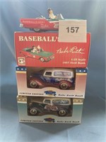 (3) Die Cast Cars and Bank Babe Ruth