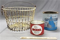 Country Wire Basket, Advertising Cans Inc Oyster
