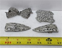 vintage sparkly pins and belt clip