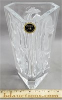 Czech Etched Crystal Nudes Vase