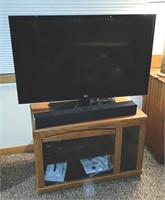 42" LG TV, Sony DVD player, VCR player, TV stand