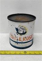 white rose oil tin