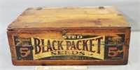 Old Advertising Fredonia Black Packet Seeds Box