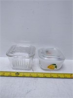 vintage glass storage containers with lids one is