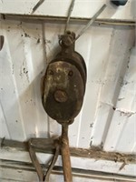 Antique Pulley with Hook
