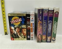 VHS tapes - 4 disney, 4 andy griiffith, 2 gretzky