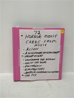 binder of 1980s horror movie cards