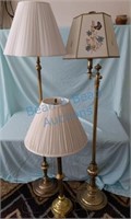 Two floor lamps and table lamp