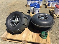 ATV SAND TIRES AND RIMS, AT27 X 9 -12