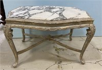 French Style Marble Top Parlor Table