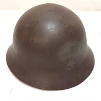 WW2 JAPANESE MILITARY HELMET, SIGNED