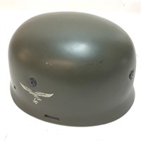 GERMAN PARATROOPER HELMET, REFURBISHED, # STAMPED