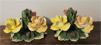 Pair of Capodimonte Candle Holders