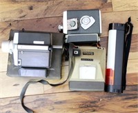 Lot of Vintage Cameras w/ Light