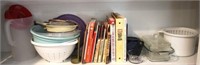 Single Pantry Shelf Lot w/ Cookbooks