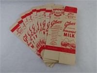 Vintage Gibas Milk Cartons (10) NEW