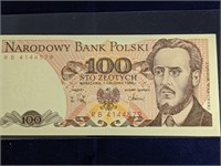 1988 Poland 100  Zlotych Note