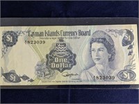 1974 Cayman Islands $1 Bill