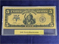 24 K Gold Banknote