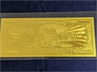 1 Billion Dollar Gold Foil Note
