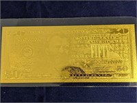 $50 Gold Foil Note